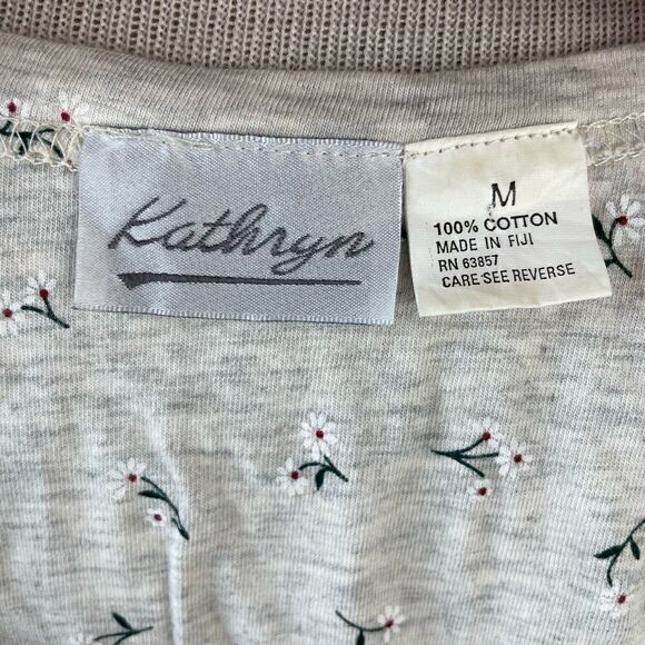 Vintage Kathryn V-Neck Floral Pajama Top Size M EUC - Picture 7 of 7